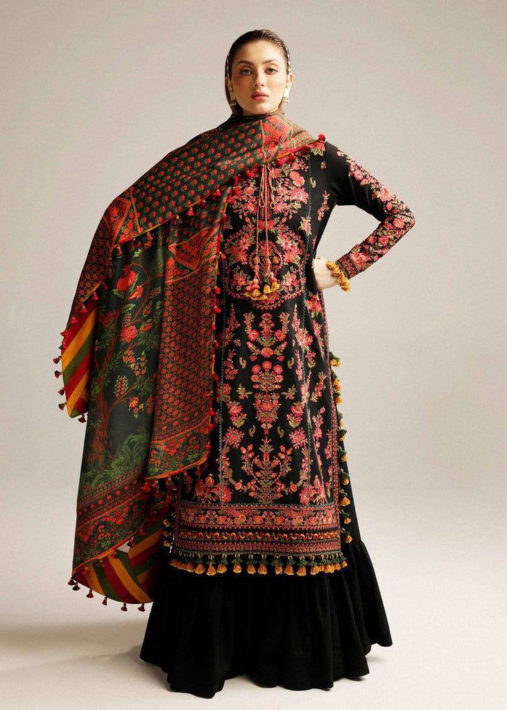 Heavy Embroidered Pure Dhanak – Hussain Rehar Winter Edition