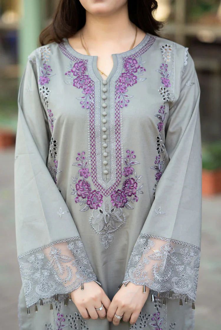Dhank Collection – Heavy Chikankari Embroidered Unstitched Suit
