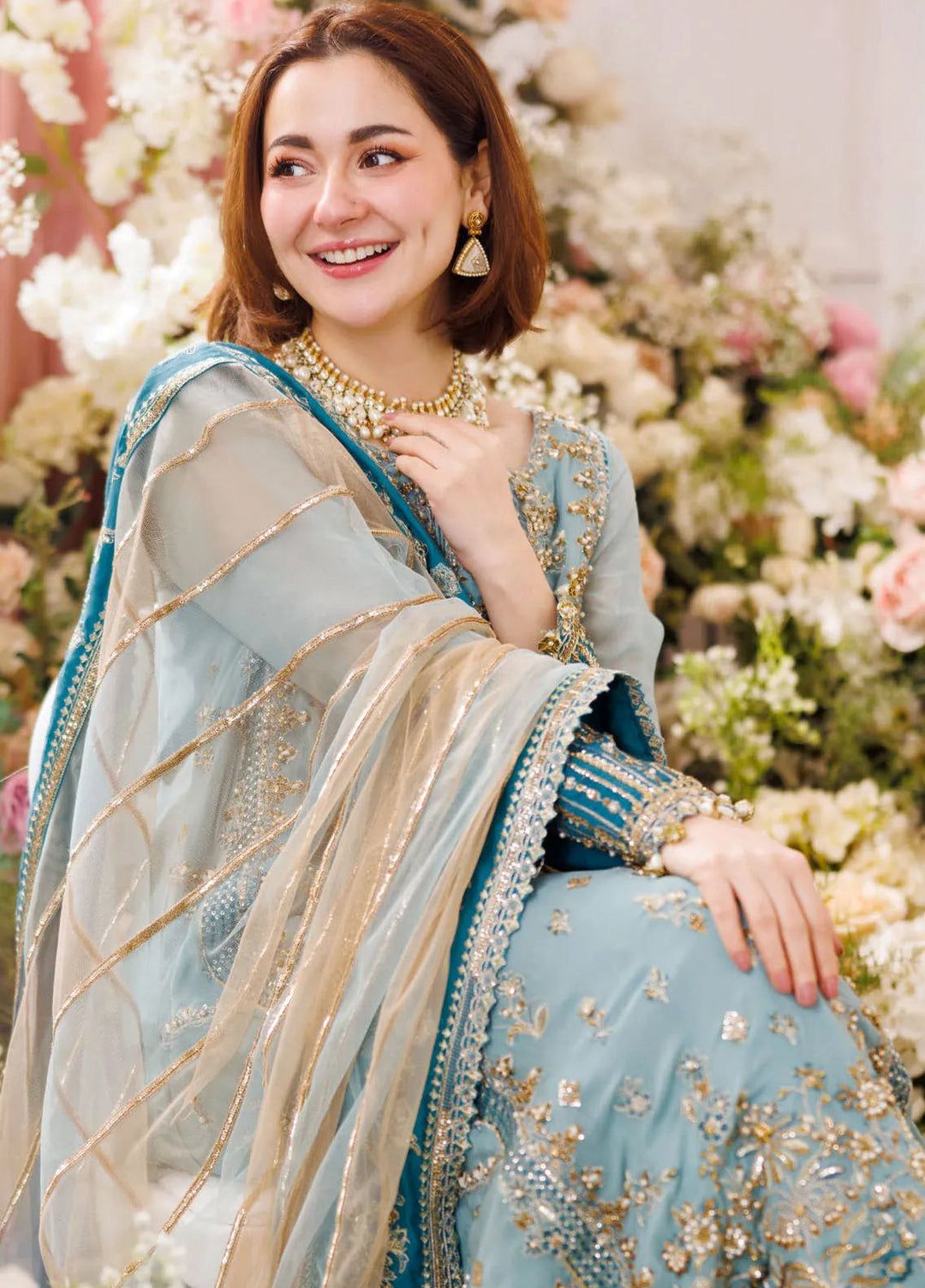 Charizma Premium Chiffon – Heavy Embroidered Suit with Net Dupatta