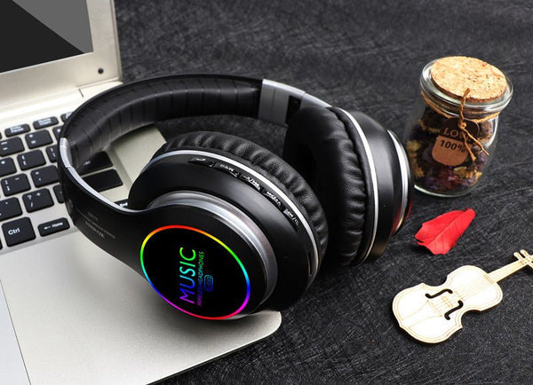 LED Wireless Bluetooth Headphones