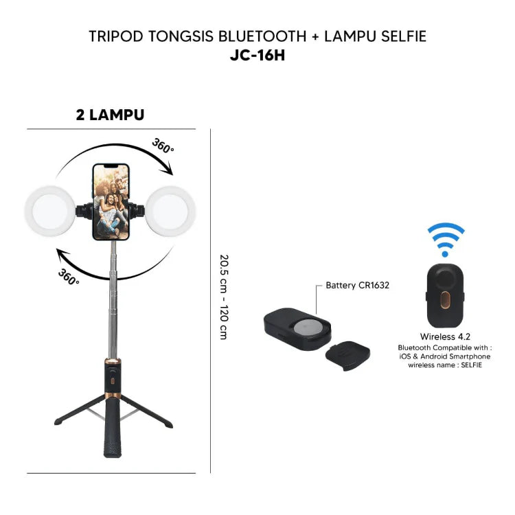 JC Series Wireless Bluetooth Selfie Stick